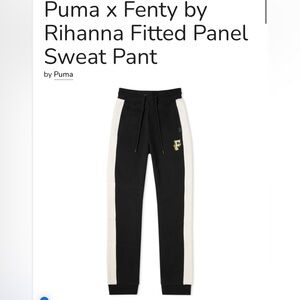 Puma Fenty Black and Gray Panel Joggers